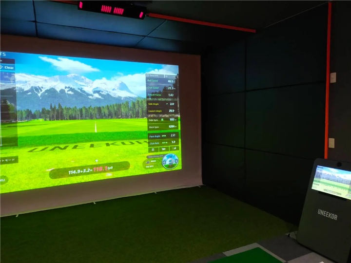 ゴルフ シミュレーター 導入事例 private indoor golf range Be